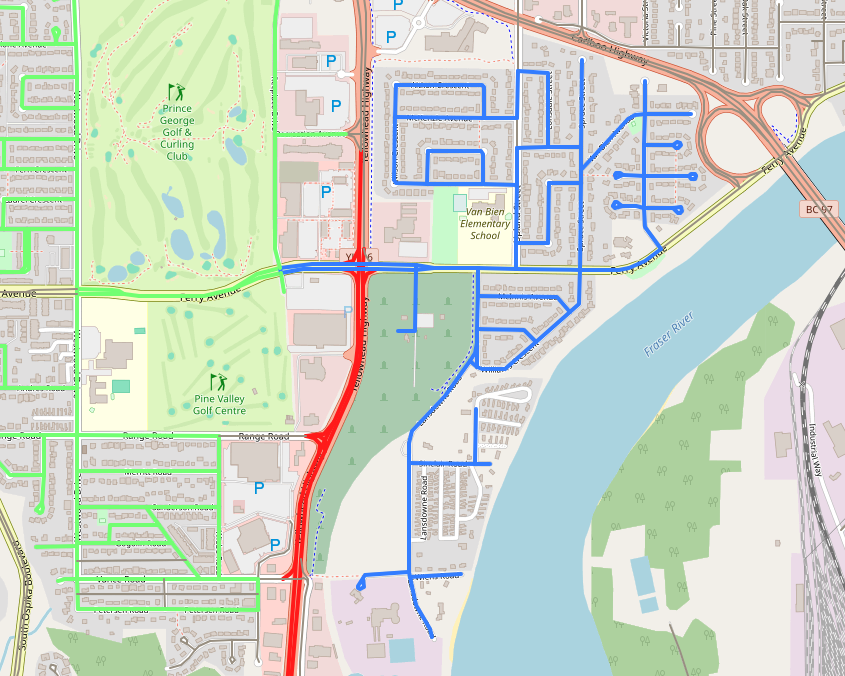 Walking progress map for June 9, 2026
