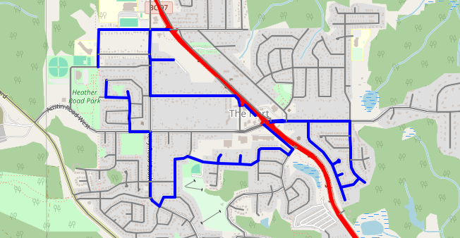 Walking progress map for July 6, 2026